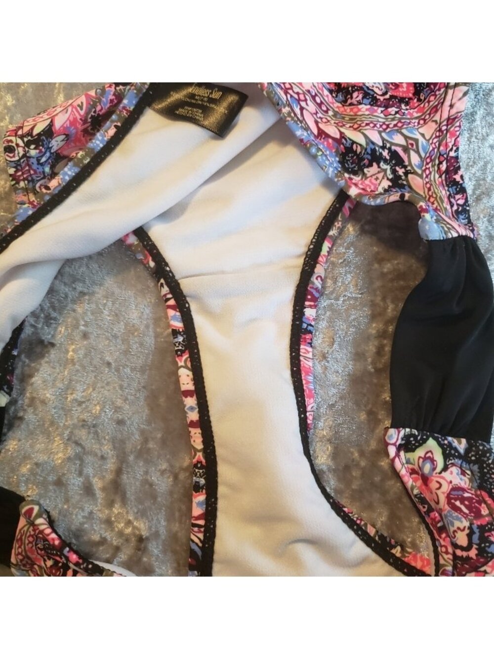 Endless Sun Pink Paisley Strappy Sporty Bikini Swim Swimsuit Travel Beach M3dium - Picture 5 of 8